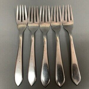 Inox Forks 6 5/8 Flatware Lot of 5